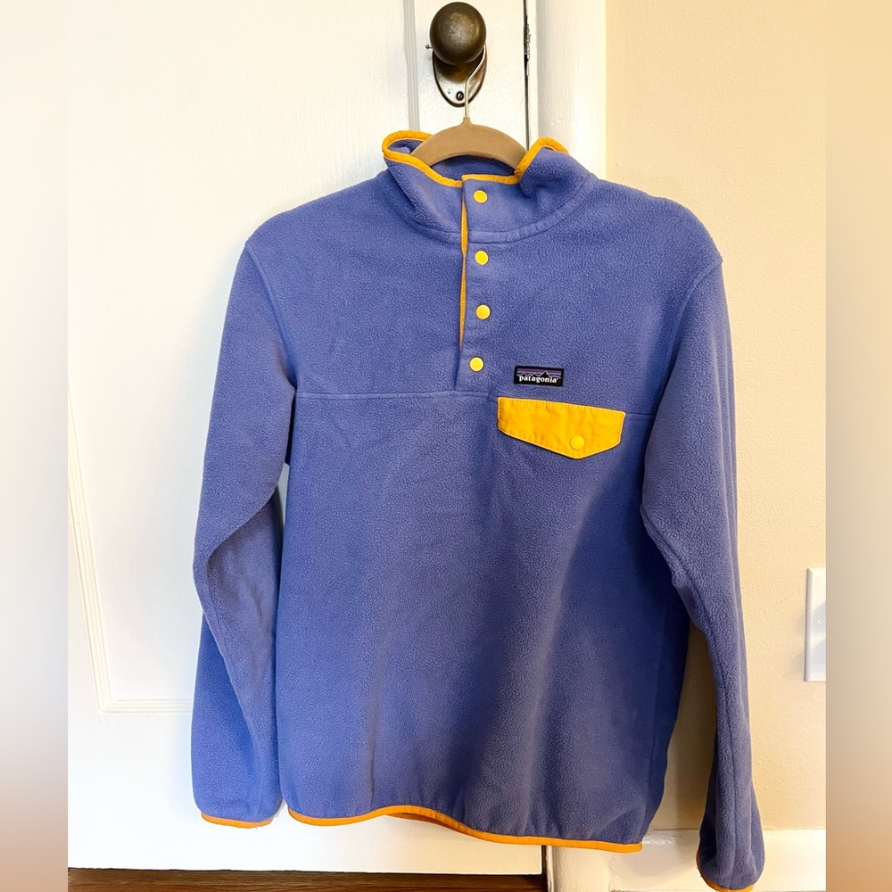 Purple Patagonia synchilla snap-T fleece
